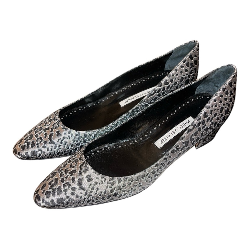 NEW Manolo Blahnik Listony Jacquard Pump Sz 40.5